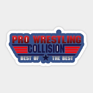 Pro wrestling collision Top Gun Sticker